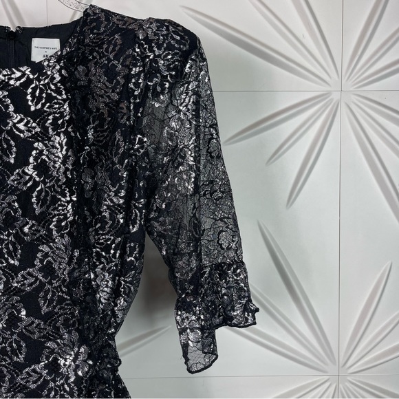 NWOT H&M X The Vampire’s Wife Mystique Black Lace Metallic Mini Dress Size: L… - Picture 14 of 16